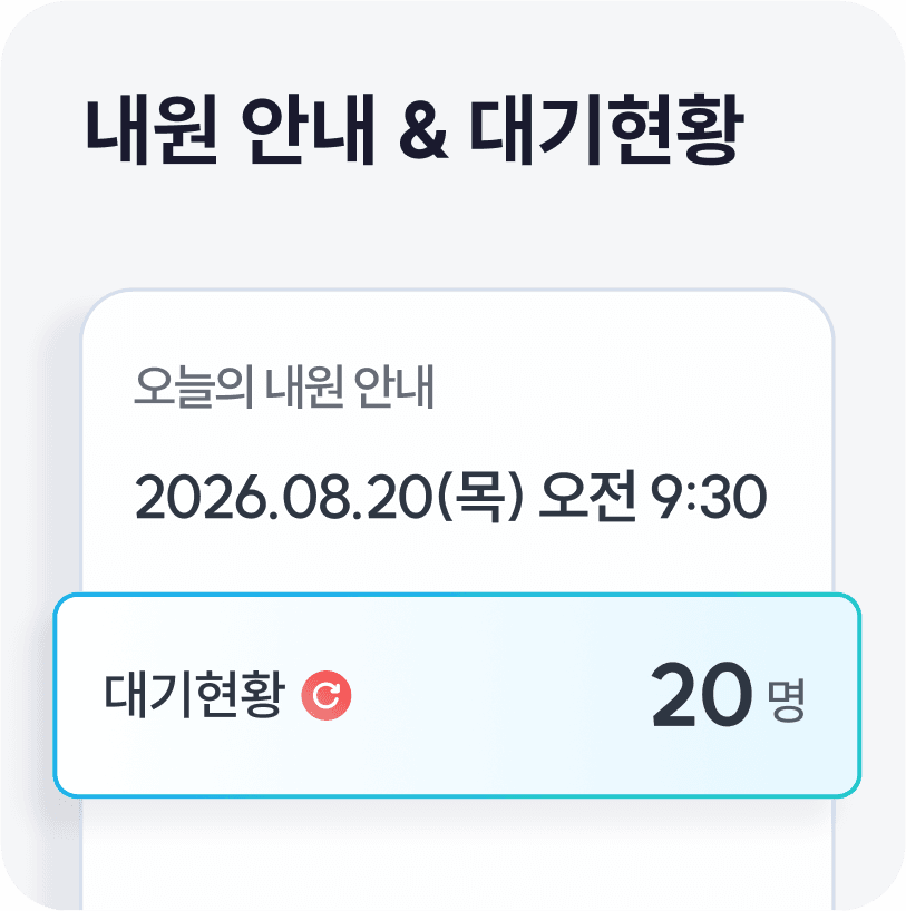내원 안내 & 대기현황